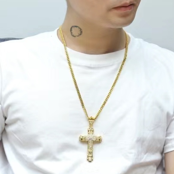 Golden Cross Necklace - Picture 2 of 7